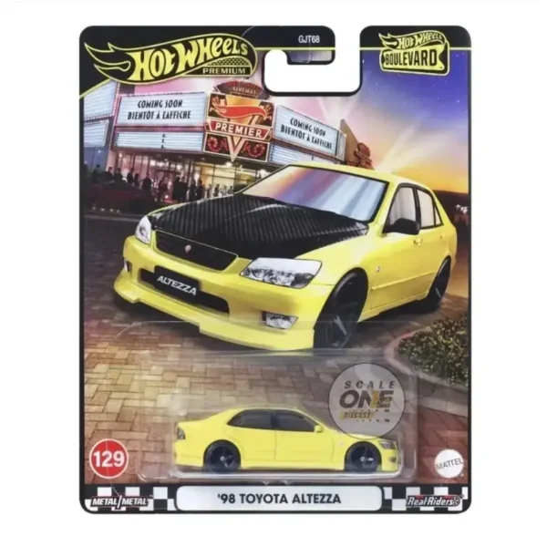 Hot Wheels - 1:64 - '98 Toyota Altezza - Boulevard (Yellow ) (2025 Card)