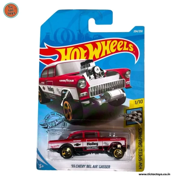 Hot Wheels 55 CHEVY BEL AIR GASSER Red 2019 card