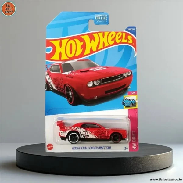 Hot Wheels Dodge Challenger Drift Car (Red) (Imported card)