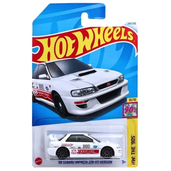 Hot Wheels 1:64 Scale 98 Subaru Impreza 22B Sti Version HW The 90S for Ages 3 and Up by Small CLAP (White)