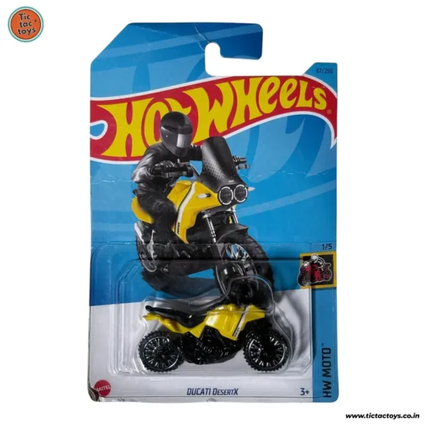 Hot Wheels Ducati DesertX Yellow Imported Card