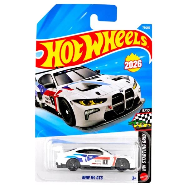 Hot Wheels BMW M4 GT3 HW Starting Grid Ages 3 and Up 73/250 (White)