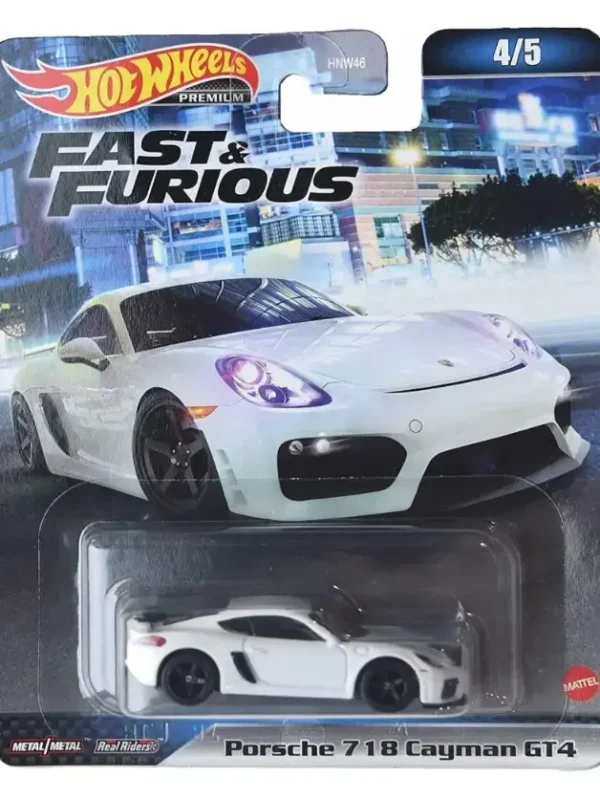 Hot Wheels Porsche 718 Cayman GT4 Fast and Furious White