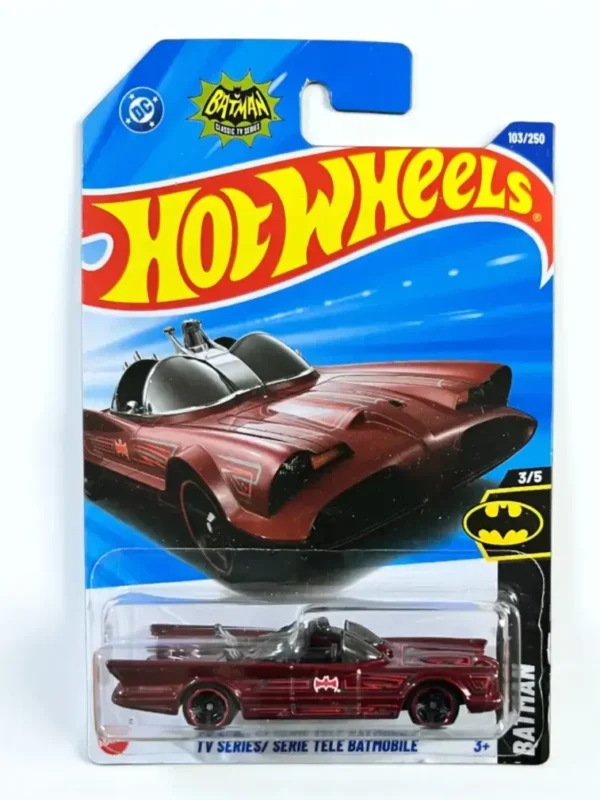 Hot Wheels Batman TV Series / Serie' Tele' Batmobile (Red) (2025 card)