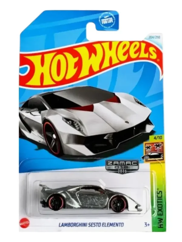 Hot Wheels Lamborghini Sesto Elemento ZAMAC, HW Exotics 4/10 Imported Card