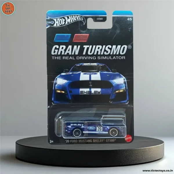 Hot Wheels Gran Turismo 20 Ford Mustang Shelby GT500 (Blue) Imported Card