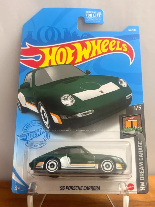 Hot Wheels 96 Porsche Carrera Green Imported US card
