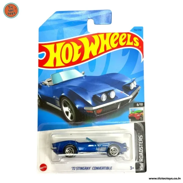 Hot Wheels Imported Card: 72 Stingray Convertible HW Factory Fresh (Blue)
