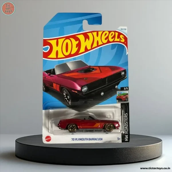 Hot Wheels Imported Card: 70 Plymouth Barracuda R HW Roadsters (Red)