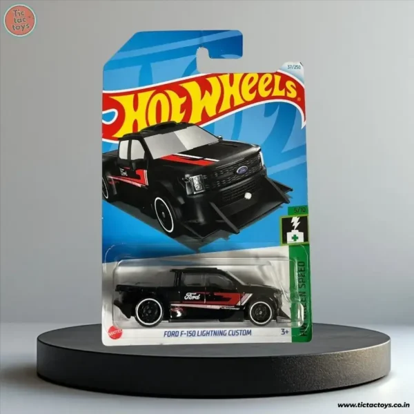 Hot Wheels Imported Card: Ford F 150 Lightning Custom HW Green Speed (Black)
