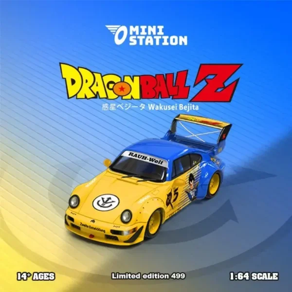 Mini Station 1:64 Porsche RWB 964 DragonBall Z Yellow Blue