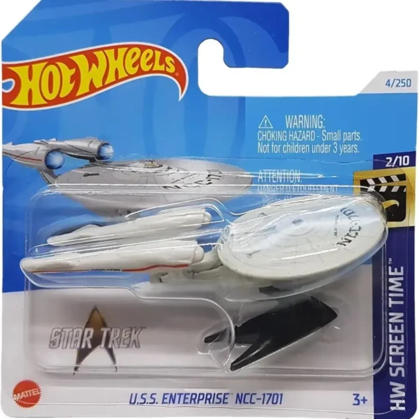 Hot Wheels - U.S.S. Enterprise NCC-1701 - HW Screen Time 2/10 - HTB32 - Short Card - Star Trek - Mattel 2024