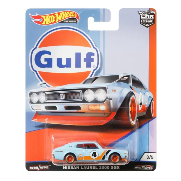 HotWheels Car Culture Gulf Nissan Laurel 2000 SGX Imported Premium 1:64 Scale