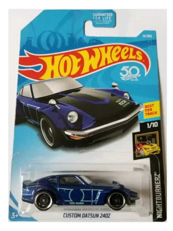 Hot Wheels 2018 50th Anniversary Nightburnerz Custom Datsun 240Z Blue
