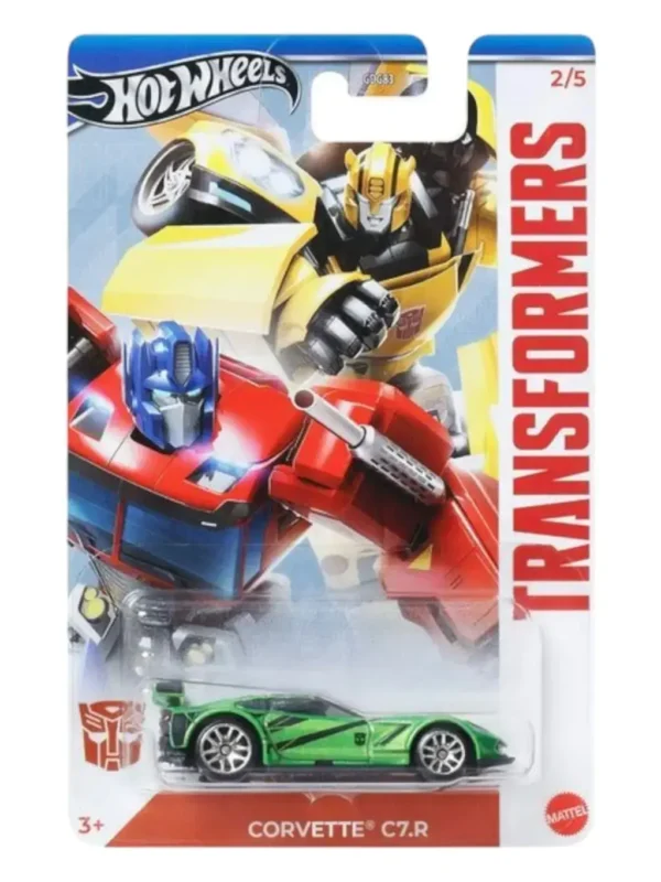 Hot Wheels Transformers Corvette C7.R Imported Mainline 2/5 Green