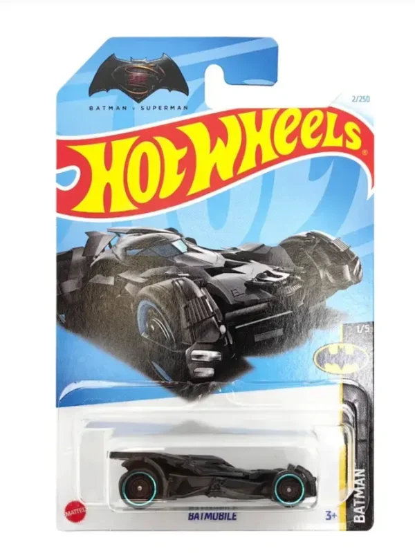 Hot Wheels Justice League Batmobile Imported Card Blue Glass and Wheels