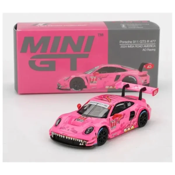 Mini GT #1052: Porsche 911 GT3 R #77 AO Racing 2024 IMSA Road America