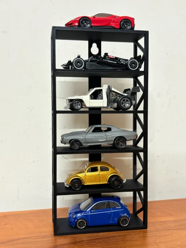Diecast 5 Car Display Rack - 1:64 Cars ( Black )