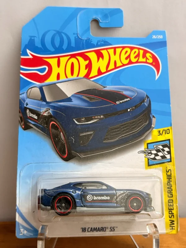Hot Wheels '18 Camaro SS Blue Imported Card