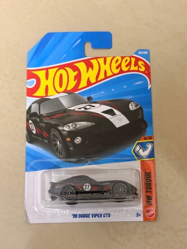 Hot Wheels Imported Card: 96 Dodge Viper GTS (BLACK)