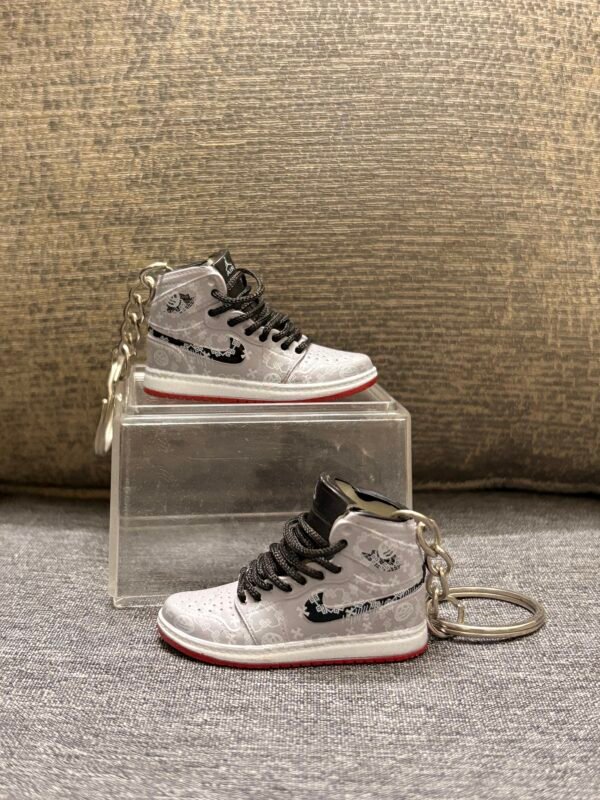 3D Mini Nike Shoe Keychain Sneaker for Shoe lovers Grey Black
