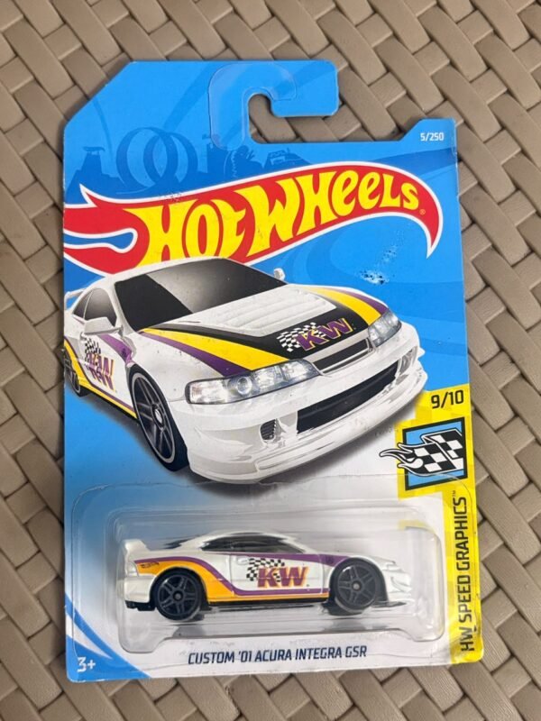 Hot Wheels Custom 01 Acura Intergra GSR white Imported card