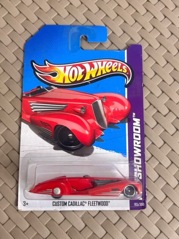 Hot Wheels Custom Cadillac Fleetwood red Imported card