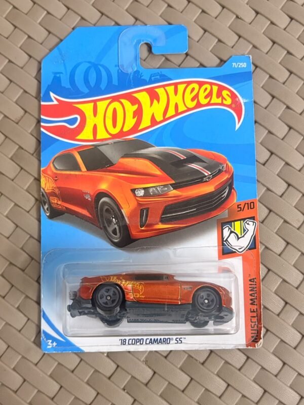 Hot Wheels 18 Copo Camaro SS Orange 71/250 Imported card